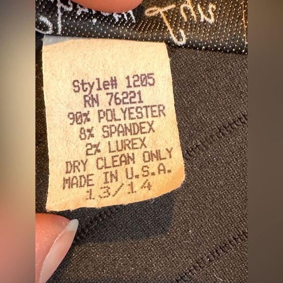 Chrusty Lyn Long Maxi Dress W Black Sequence Glitter Asymmetrical Stripes SZ 14 - Picture 7 of 12